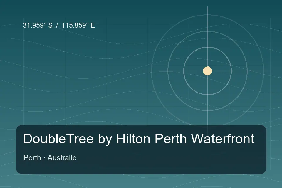 Referencia geográfica ilustrada de DoubleTree by Hilton Perth Waterfront en Perth