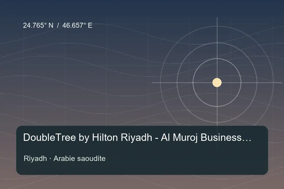 Referência geográfica ilustrada de DoubleTree by Hilton Riyadh - Al Muroj Business Gate em Riyadh