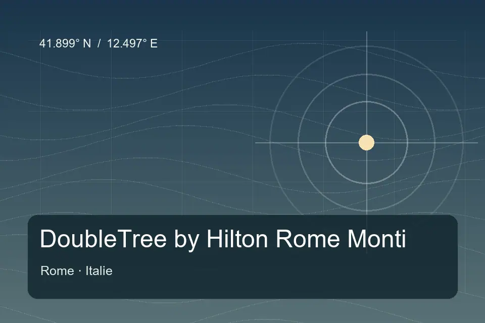Referência geográfica ilustrada de DoubleTree by Hilton Roma Monti em Roma