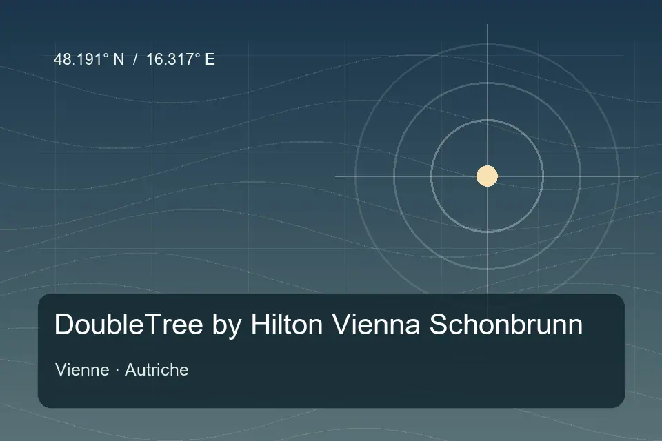 Illustrierter geografischer Orientierungspunkt für DoubleTree by Hilton Vienna Schonbrunn in Vienne