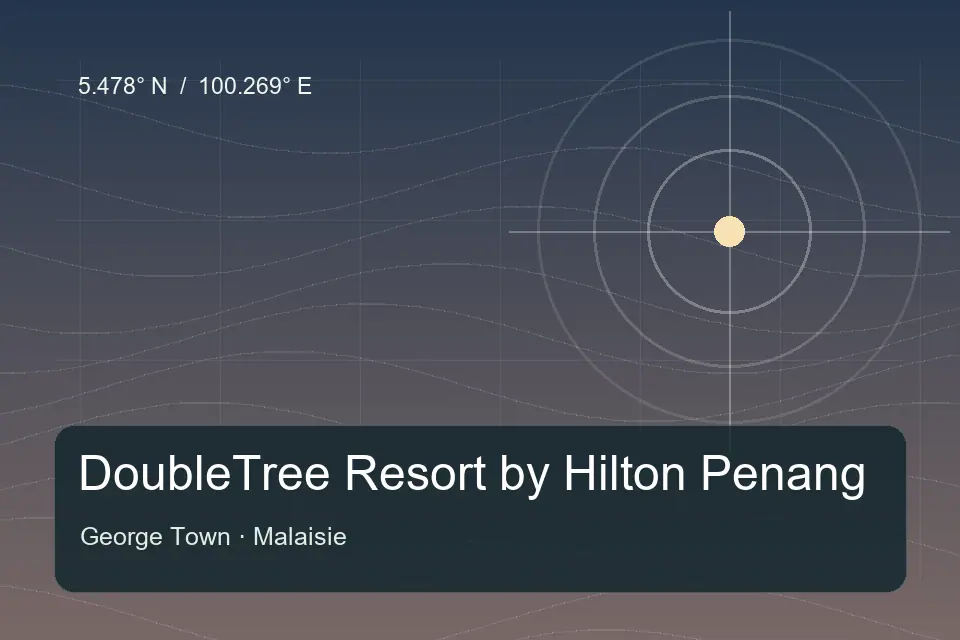 Riferimento geografico illustrato di DoubleTree Resort by Hilton Penang a George Town