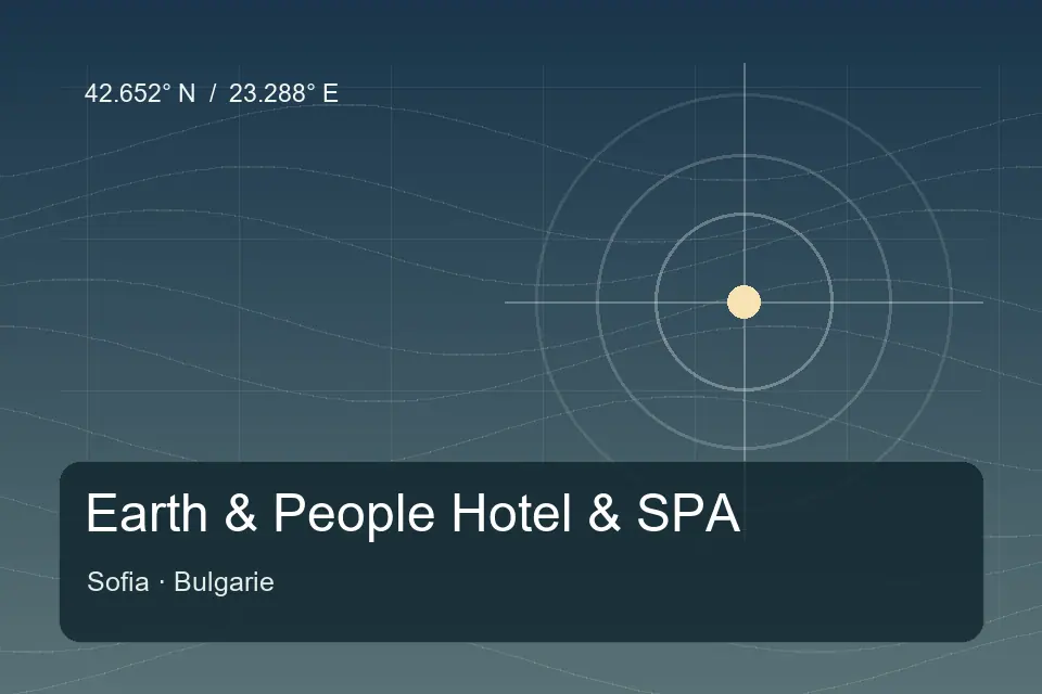 Illustrierter geografischer Orientierungspunkt für Earth & People Hotel & SPA in Sofia