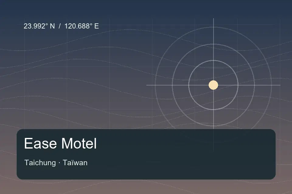 Referência geográfica ilustrada de Ease Motel em Taichung