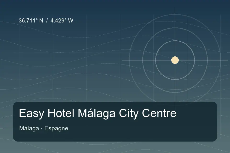 Riferimento geografico illustrato di Easy Hotel Málaga City Centre a Málaga