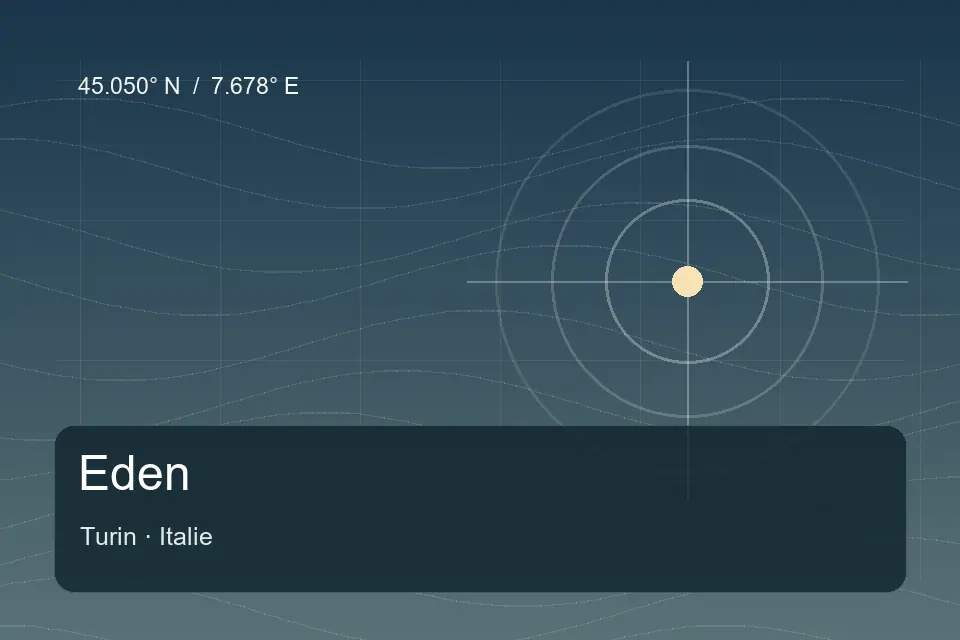 Referência geográfica ilustrada de Eden em Turin