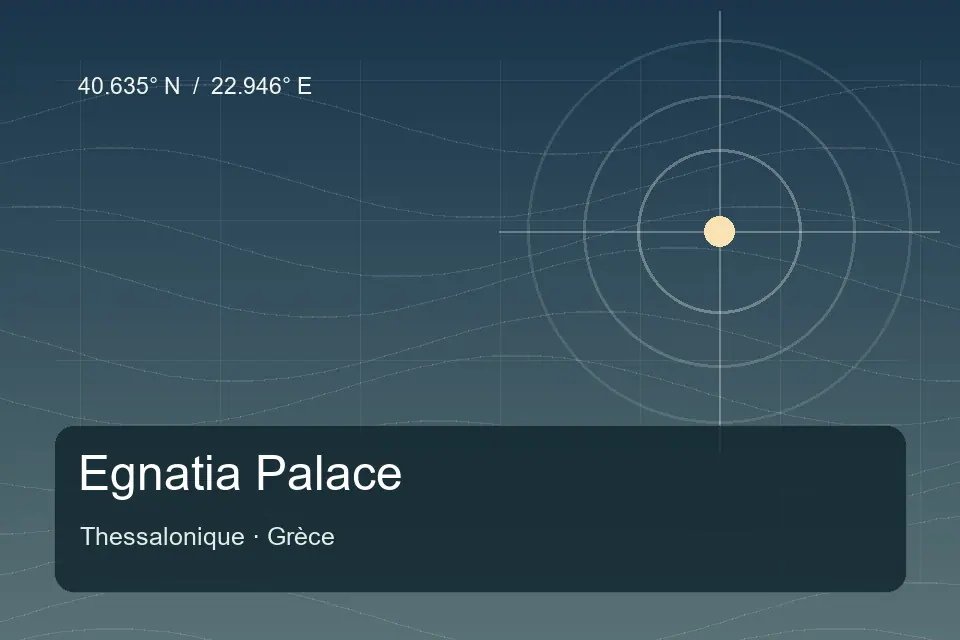 Riferimento geografico illustrato di Egnatia Palace a Thessalonique
