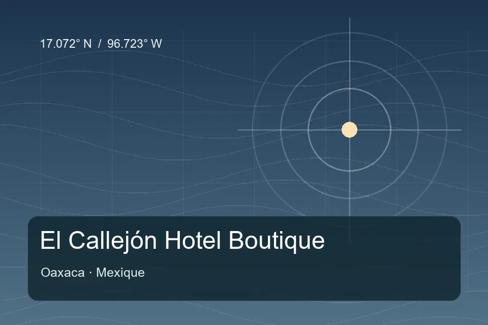 Referência geográfica ilustrada de El Callejón Hotel Boutique em Oaxaca