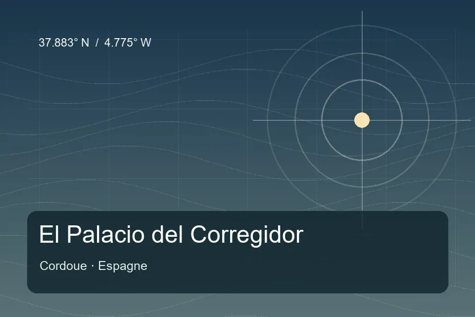 Referência geográfica ilustrada de El Palacio del Corregidor em Cordoue