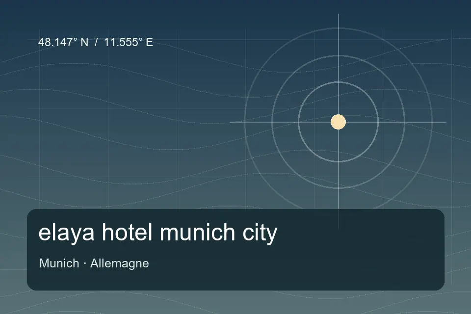 Referência geográfica ilustrada de elaya hotel munich city em Munich