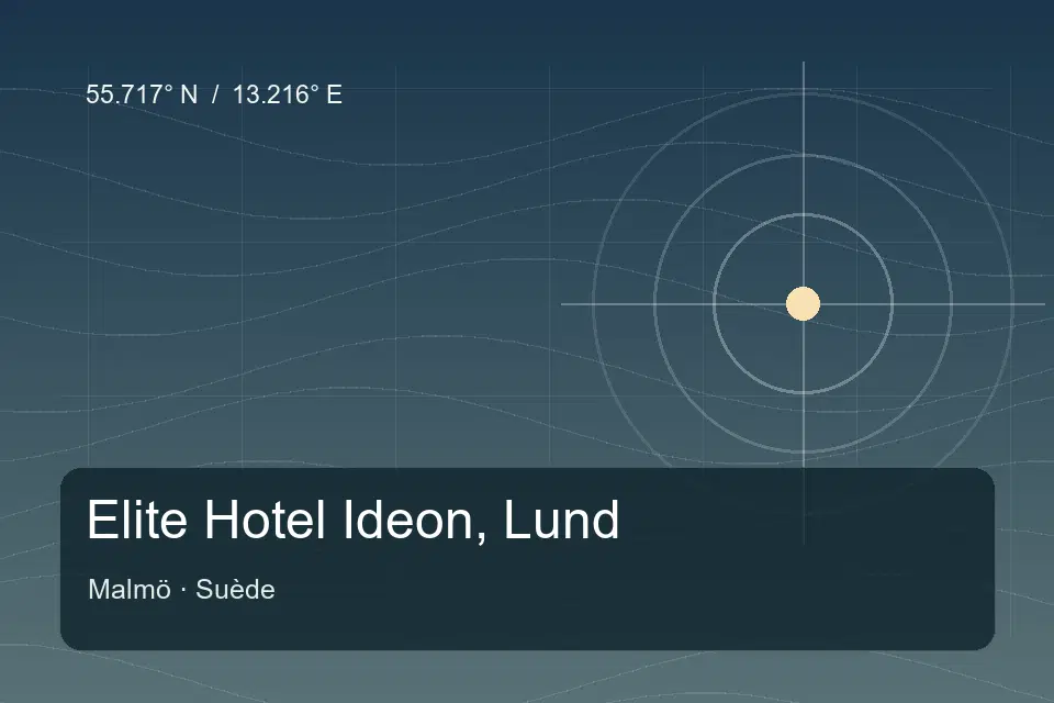 Riferimento geografico illustrato di Elite Hotel Ideon, Lund a Malmö