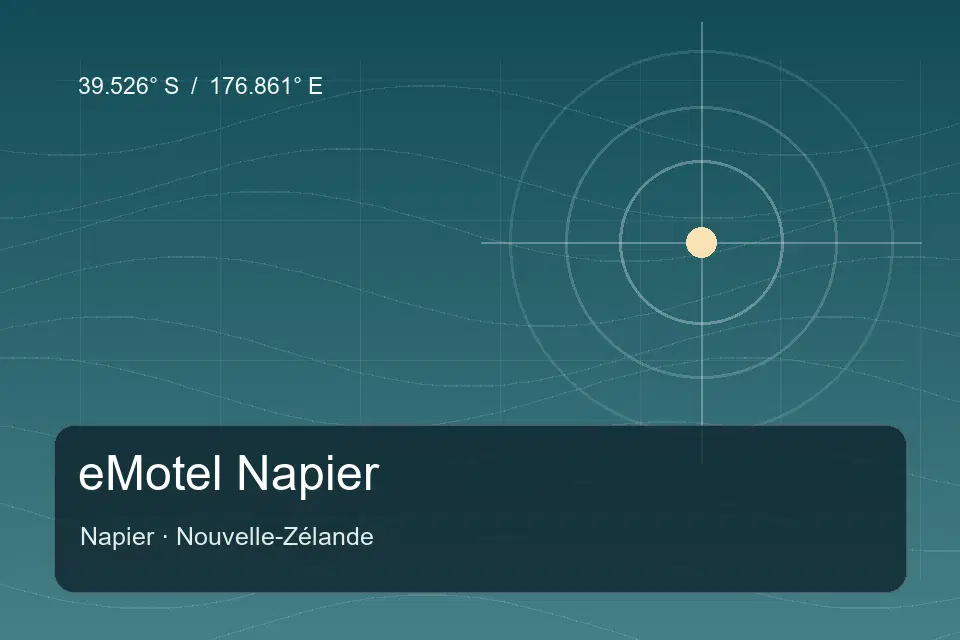 Repère géographique illustré de eMotel Napier à Napier