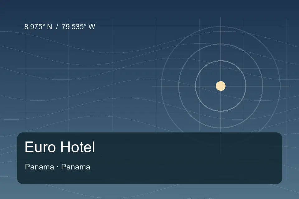 Referência geográfica ilustrada de Euro Hotel em Panama