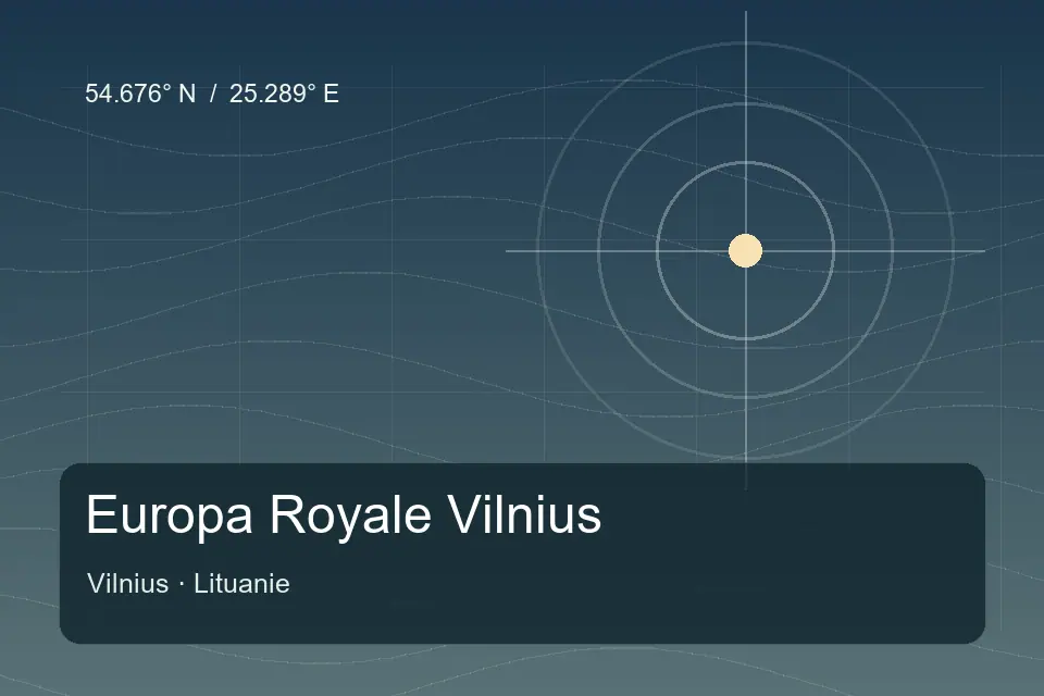 Illustrierter geografischer Orientierungspunkt für Europa Royale Vilnius in Vilnius
