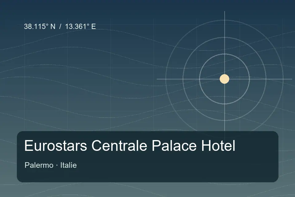 Illustrierter geografischer Orientierungspunkt für Eurostars Centrale Palace Hotel in Palermo