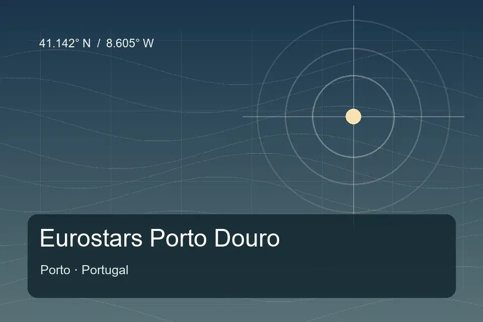 Referência geográfica ilustrada de Eurostars Porto Douro em Porto