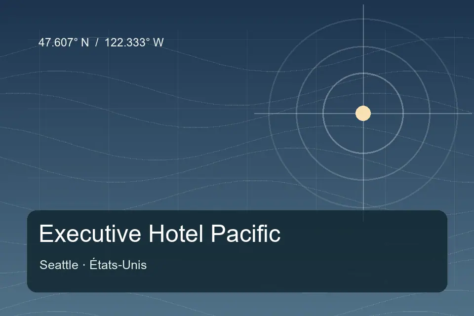 Riferimento geografico illustrato di Executive Hotel Pacific a Seattle