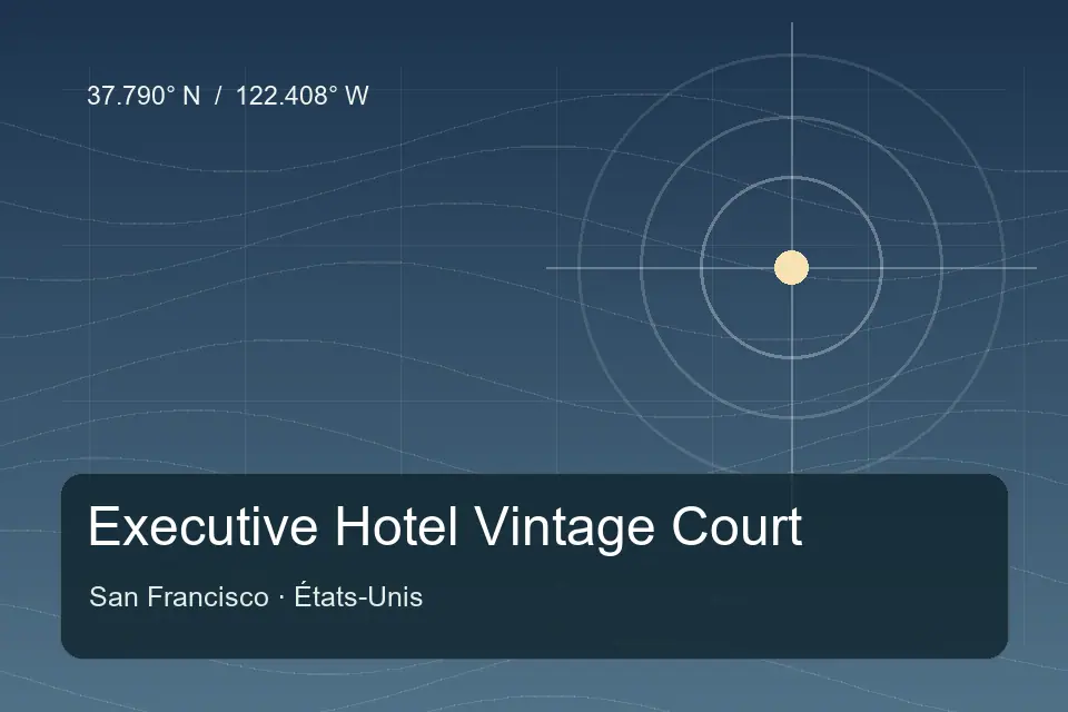 Riferimento geografico illustrato di Executive Hotel Vintage Court a San Francisco