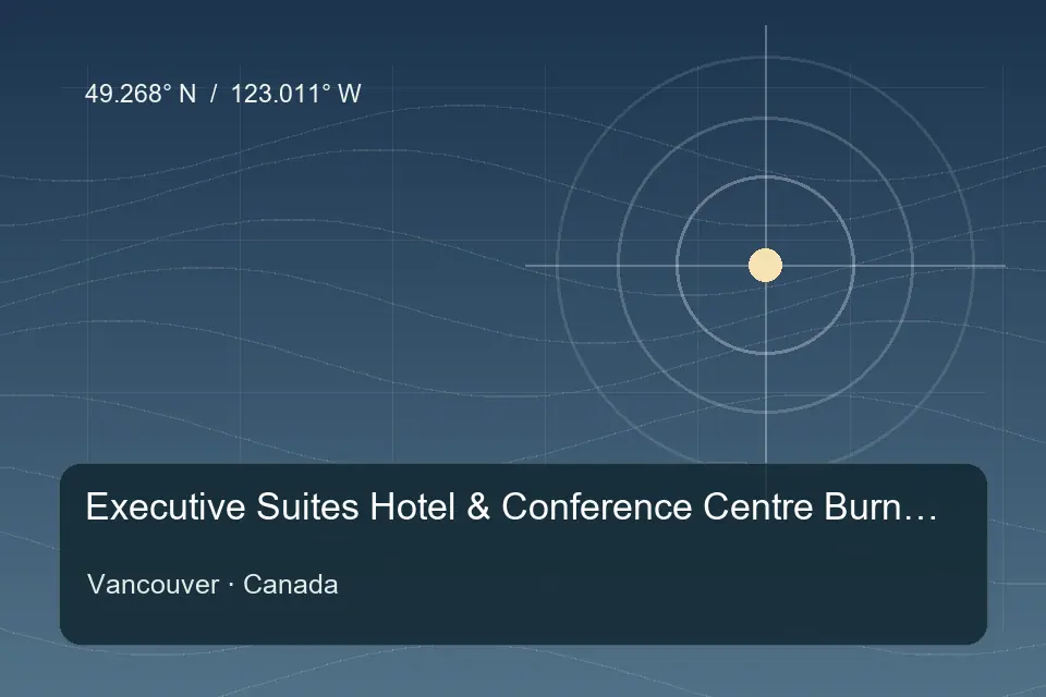 Illustrierter geografischer Orientierungspunkt für Executive Suites Hotel & Conference Centre Burnaby in Vancouver