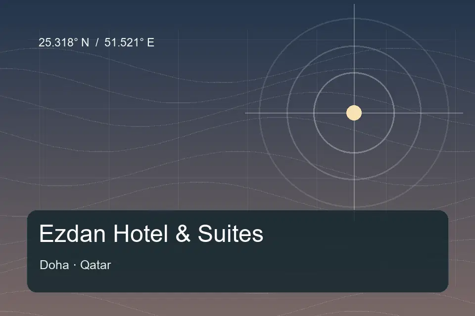 Riferimento geografico illustrato di Ezdan Hotel & Suites a Doha