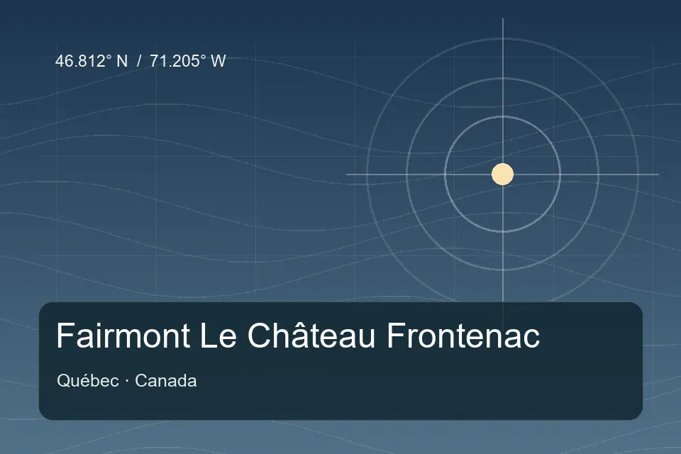 Referência geográfica ilustrada de Fairmont Le Château Frontenac em Québec