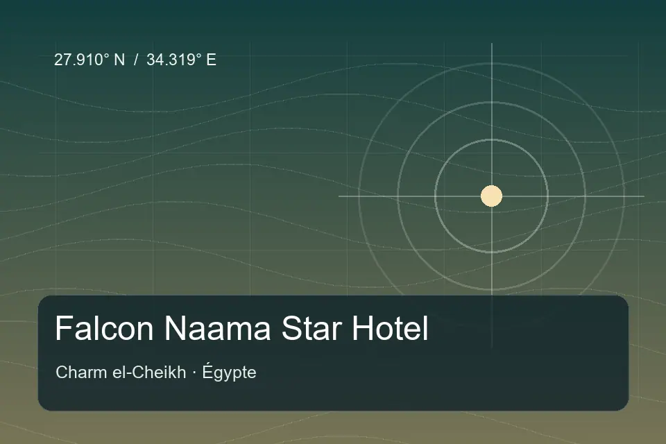 Riferimento geografico illustrato di Falcon Naama Star Hotel a Charm el-Cheikh