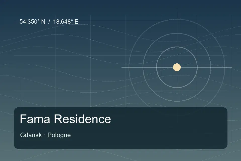 Referência geográfica ilustrada de Fama Residence em Gdańsk