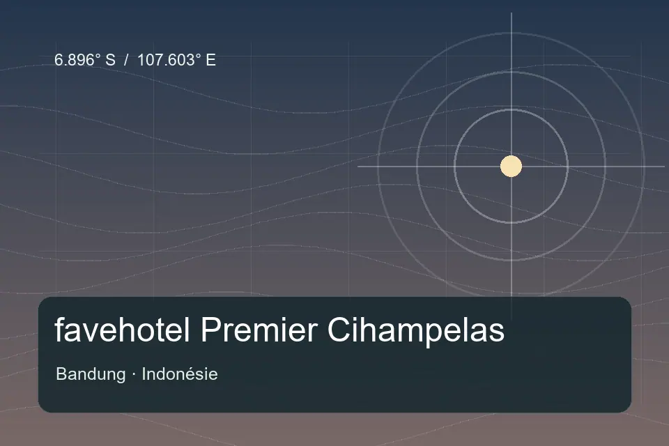 Illustrierter geografischer Orientierungspunkt für favehotel Premier Cihampelas in Bandung