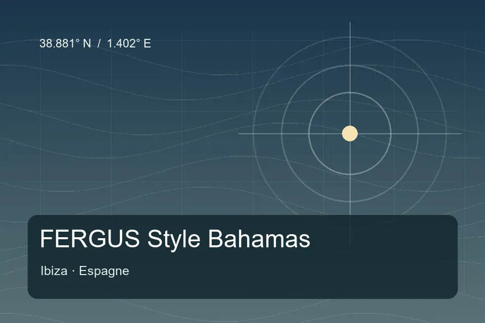 Referência geográfica ilustrada de FERGUS Style Bahamas em Ibiza