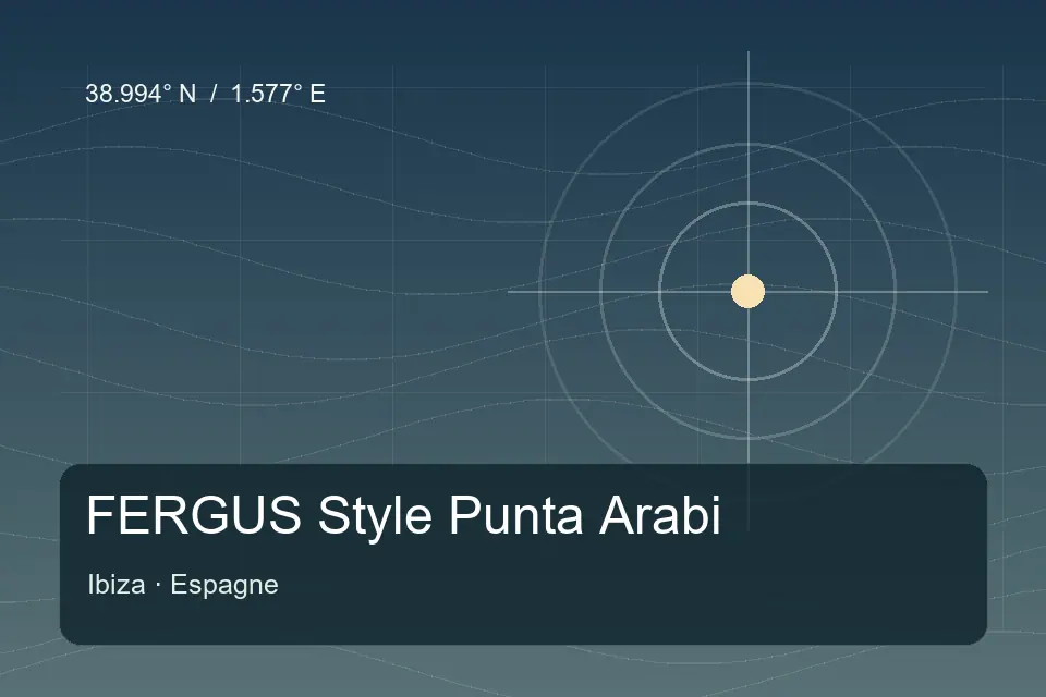 Referência geográfica ilustrada de FERGUS Style Punta Arabi em Ibiza