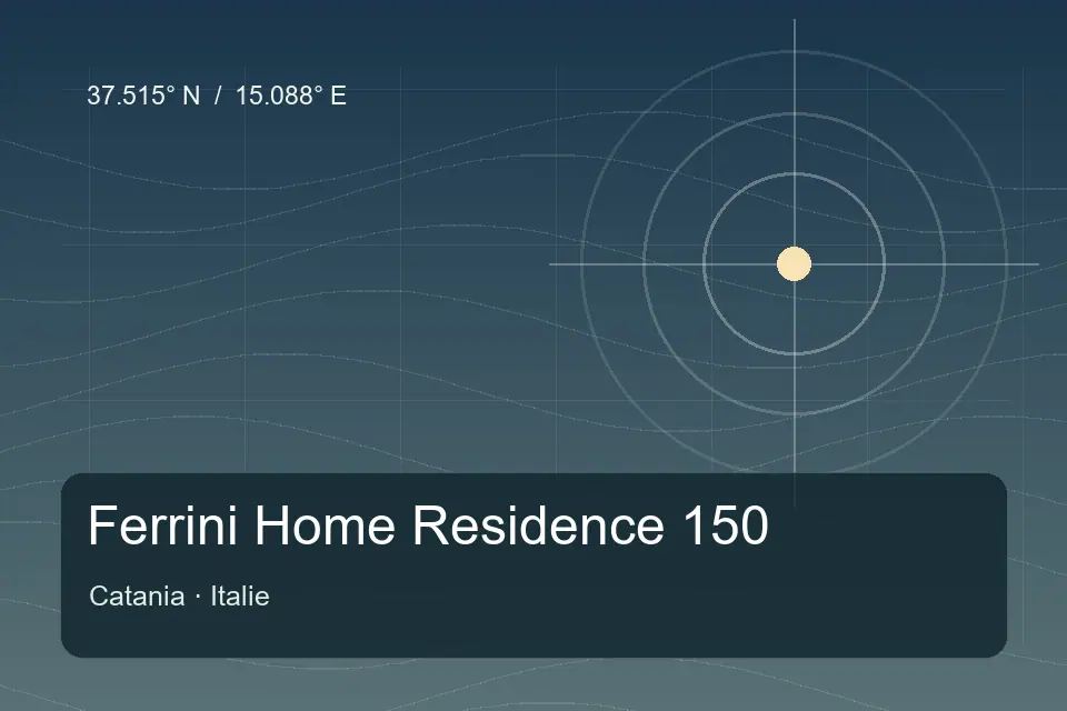 Riferimento geografico illustrato di Ferrini Home Residence 150 a Catania