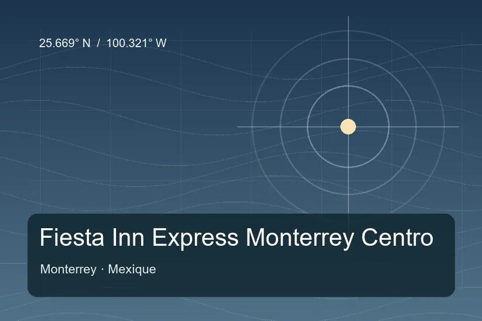 Repère géographique illustré de Fiesta Inn Express Monterrey Centro à Monterrey