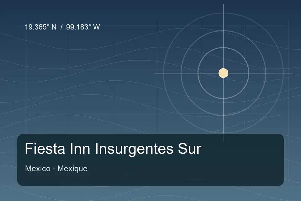 Repère géographique illustré de Fiesta Inn Insurgentes Sur à Mexico
