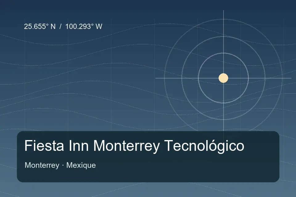 Repère géographique illustré de Fiesta Inn Monterrey Tecnológico à Monterrey