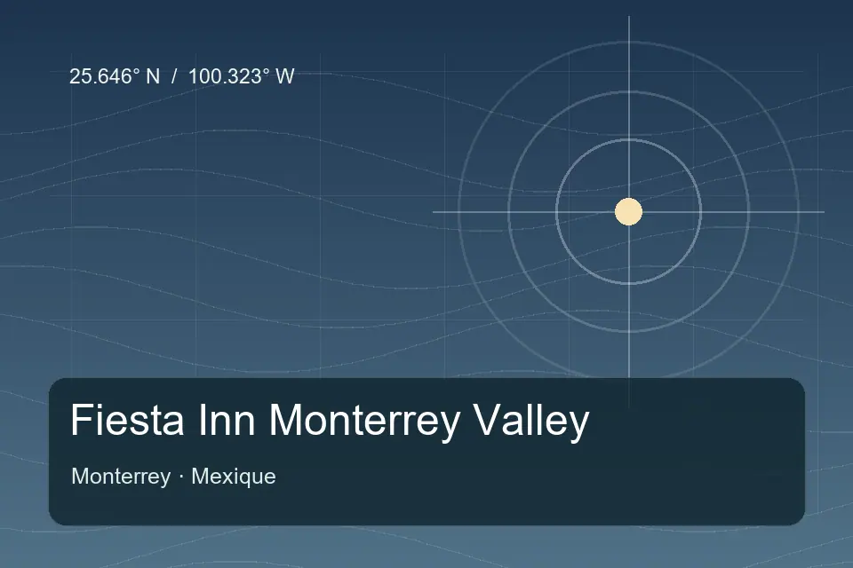 Repère géographique illustré de Fiesta Inn Monterrey Valley à Monterrey