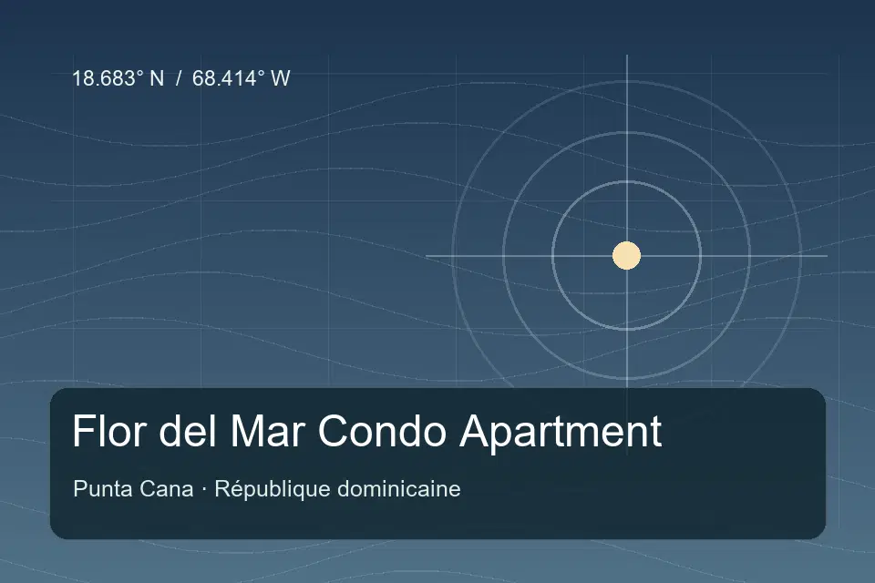 Referência geográfica ilustrada de Flor del Mar Condo Apartment em Punta Cana