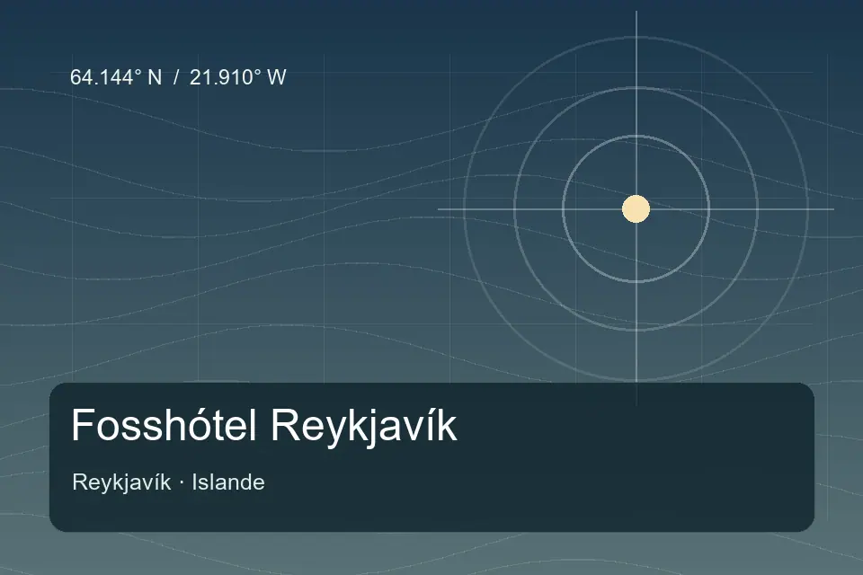 Illustrierter geografischer Orientierungspunkt für Fosshótel Reykjavík in Reykjavík