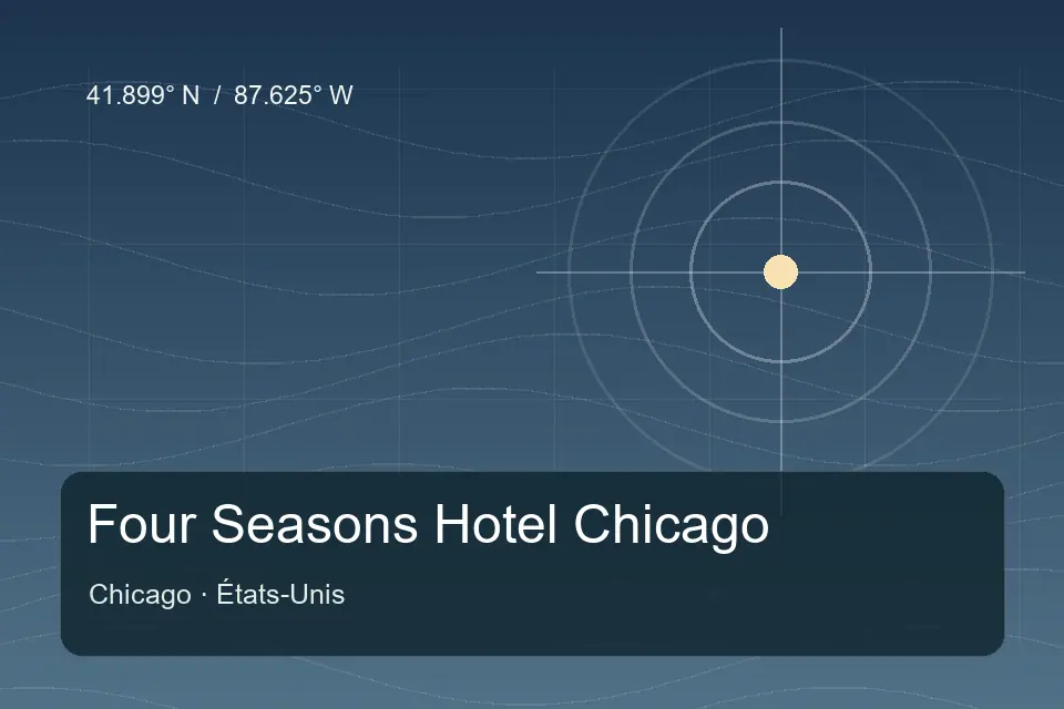 Riferimento geografico illustrato di Four Seasons Hotel Chicago a Chicago