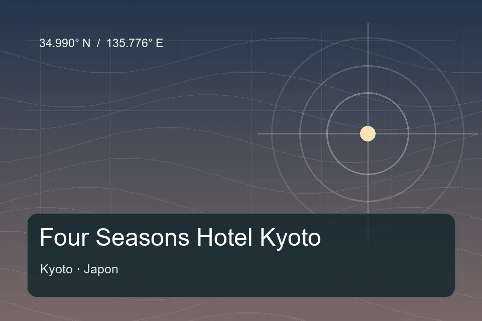 Referência geográfica ilustrada de Four Seasons Hotel Kyoto em Kyoto