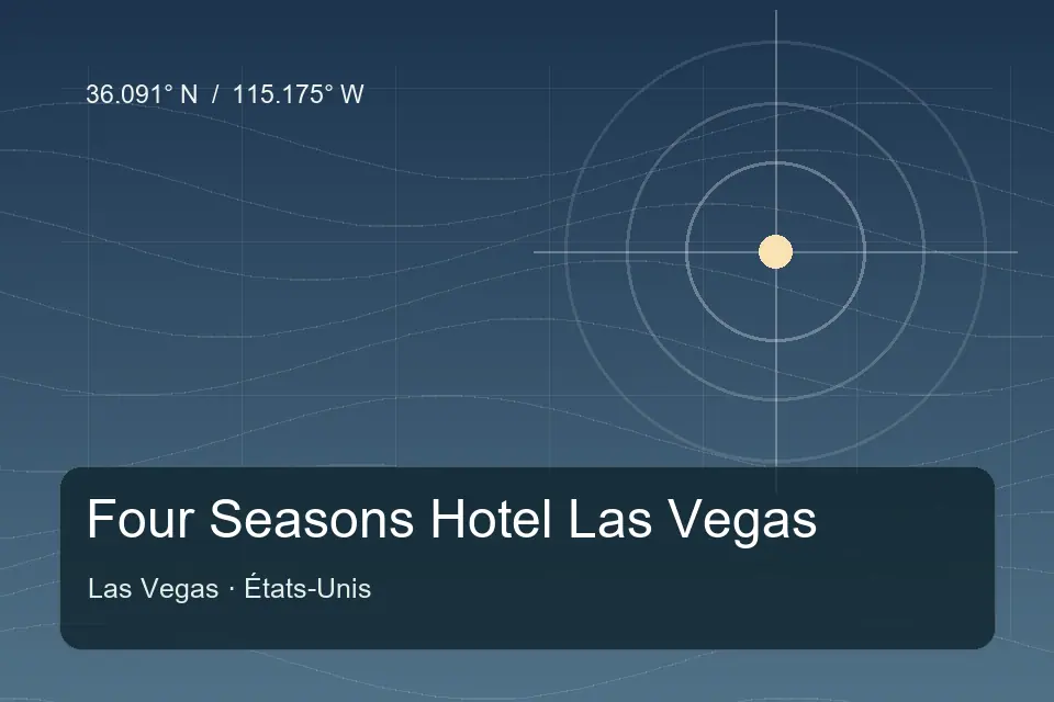 Illustrierter geografischer Orientierungspunkt für Four Seasons Hotel Las Vegas in Las Vegas