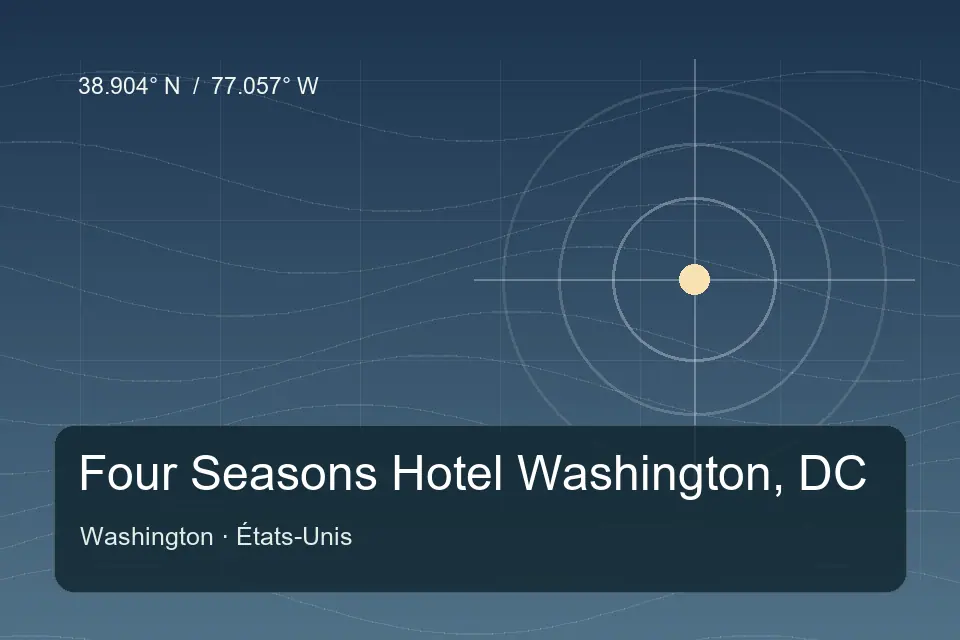 Illustrierter geografischer Orientierungspunkt für Four Seasons Hotel Washington, DC in Washington