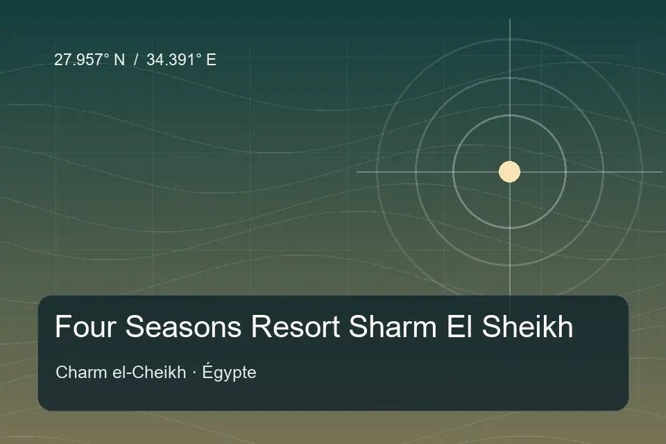 Riferimento geografico illustrato di Four Seasons Resort Sharm El Sheikh a Charm el-Cheikh