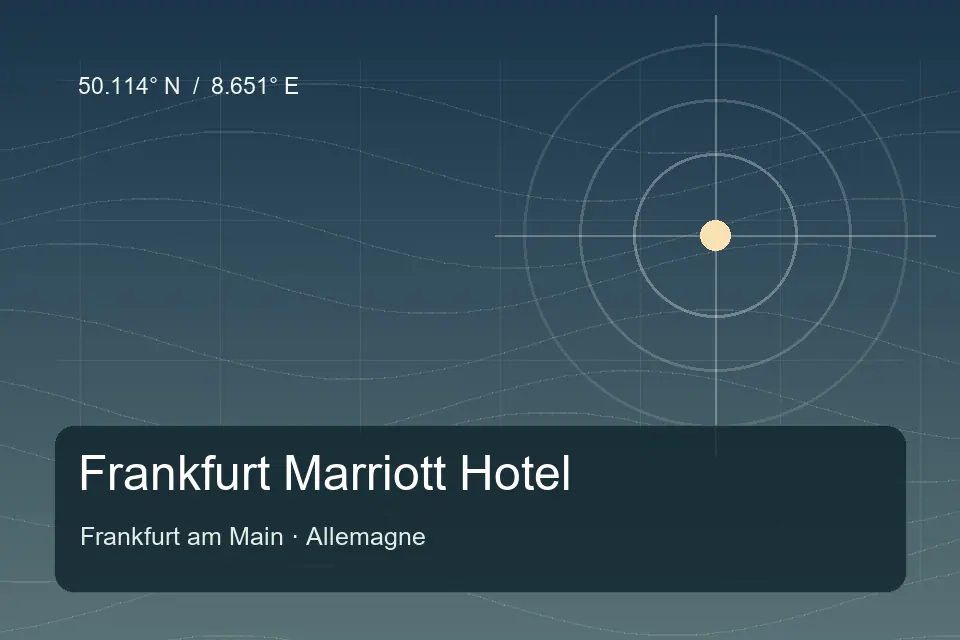 Illustrated geographic marker for Frankfurt Marriott Hotel in Frankfurt am Main