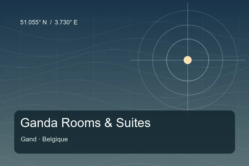 Referencia geográfica ilustrada de Ganda Rooms & Suites en Gand