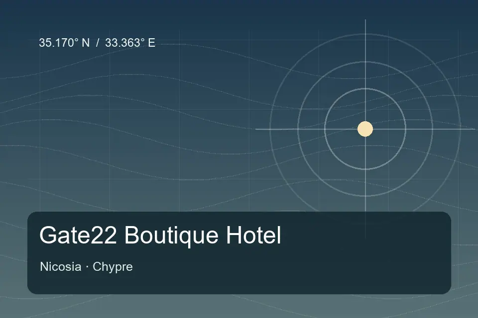 Illustrierter geografischer Orientierungspunkt für Gate22 Boutique Hotel in Nicosia