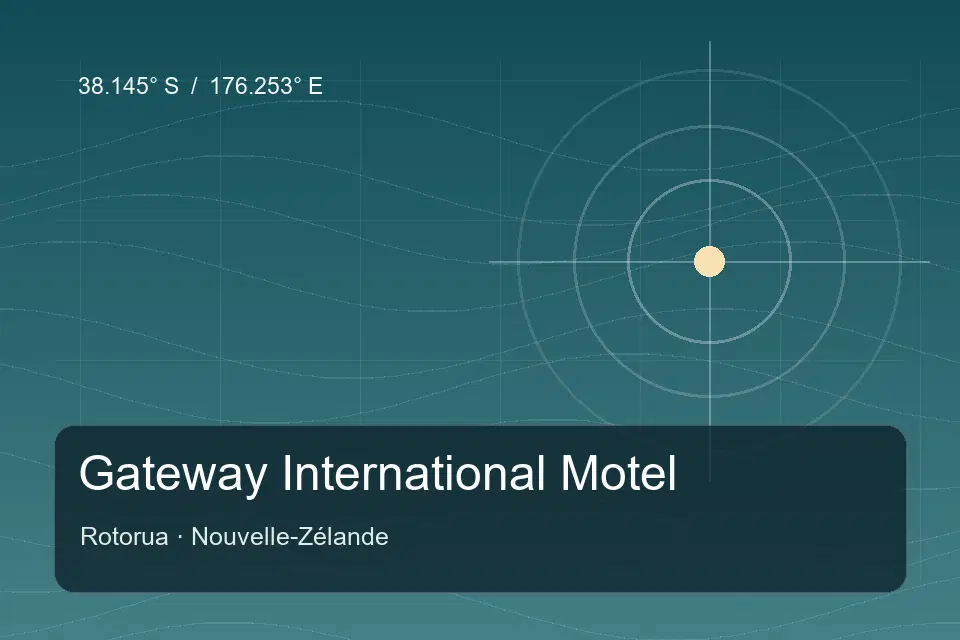 Illustrierter geografischer Orientierungspunkt für Gateway International Motel in Rotorua