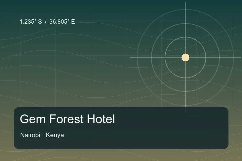 Repère géographique illustré de Gem Forest Hotel à Nairobi