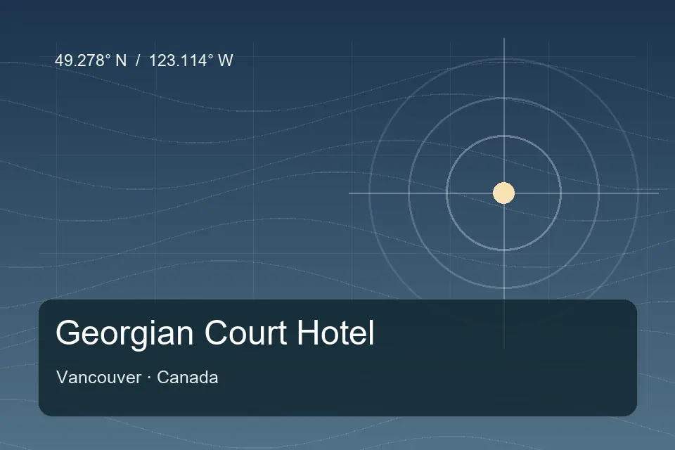 Illustrierter geografischer Orientierungspunkt für Georgian Court Hotel in Vancouver
