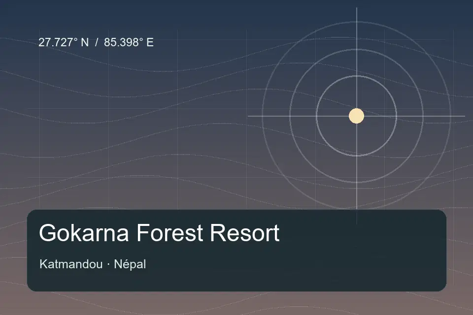 Referencia geográfica ilustrada de Gokarna Forest Resort en Katmandou
