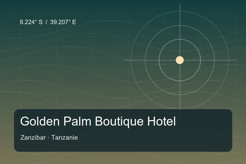 Illustrierter geografischer Orientierungspunkt für Golden Palm Boutique Hotel in Zanzibar