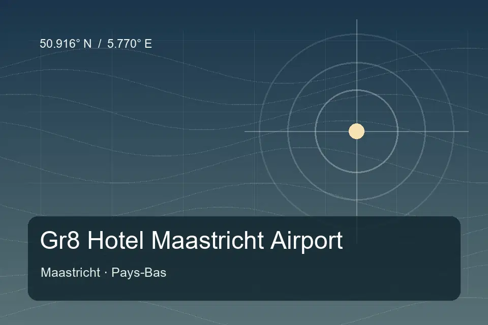 Illustrierter geografischer Orientierungspunkt für Gr8 Hotel Maastricht Airport in Maastricht